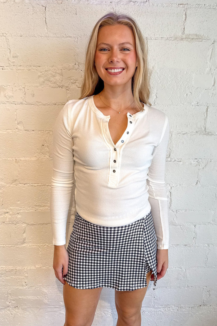 Love Love Gingham Skirt, Gingham Skirt, Mini Skirt, Athletic Skirt, Adeline Boutique, Dallas Boutique, Women's Clothing Boutique, Fall Skirts