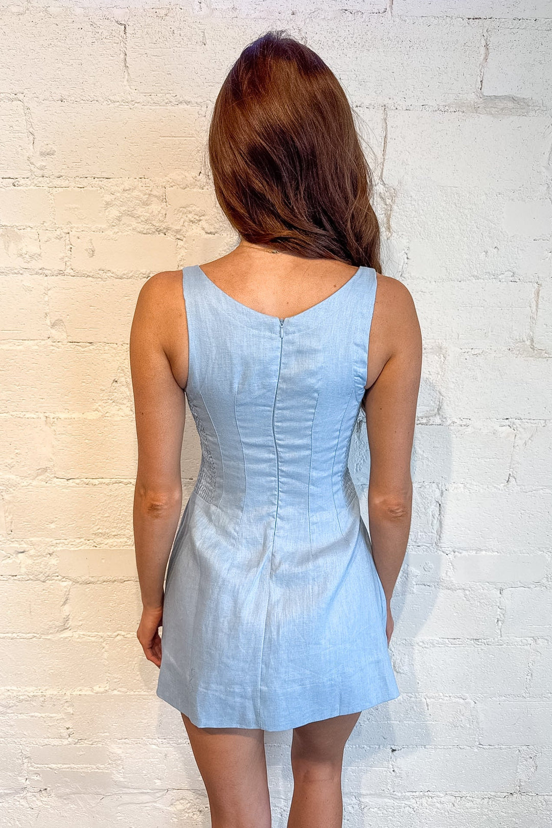 Tate Mini Dress, White Dress, Linen Dress, Spring and Summer Dresses, Easter Dress, Graduation Dress, Adeline Boutique, Dallas Boutique, Boutique Dresses, Linen