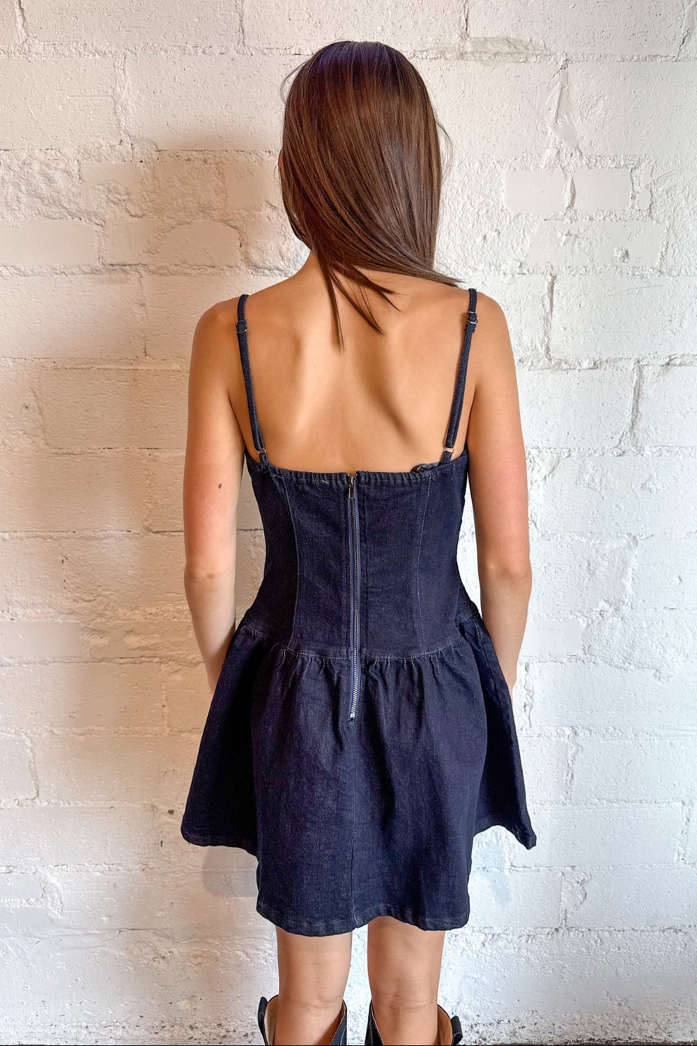 Blue Tide Scallop Denim Dress, Denim Dress, Rodeo Outfit, Country Concert Outfit, Denim, Adeline Boutique, Dallas Boutique, Dresses