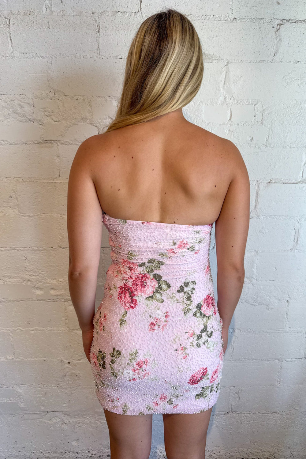 Blush Blossom Mini Dress, Mini Dress, Homecoming Dress, Hoco Dress, Mini Formal Dress, Adeline Boutique, Dallas Boutique