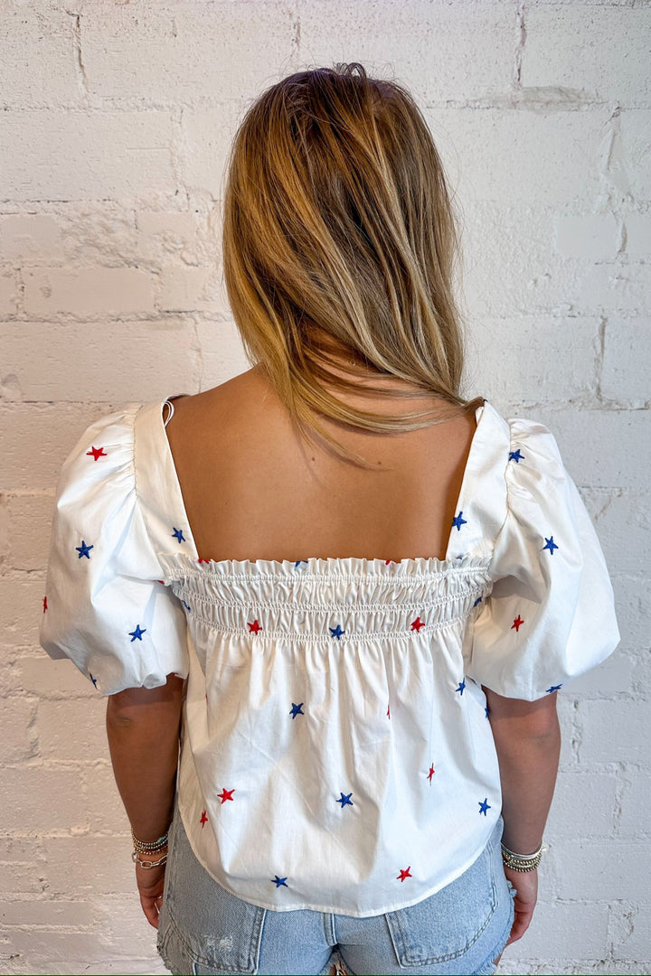 Born To Shine Top, Off the Shoulder Top, Adeline Boutique, Dallas Boutique, Tops, 4th of July, Summer Tops