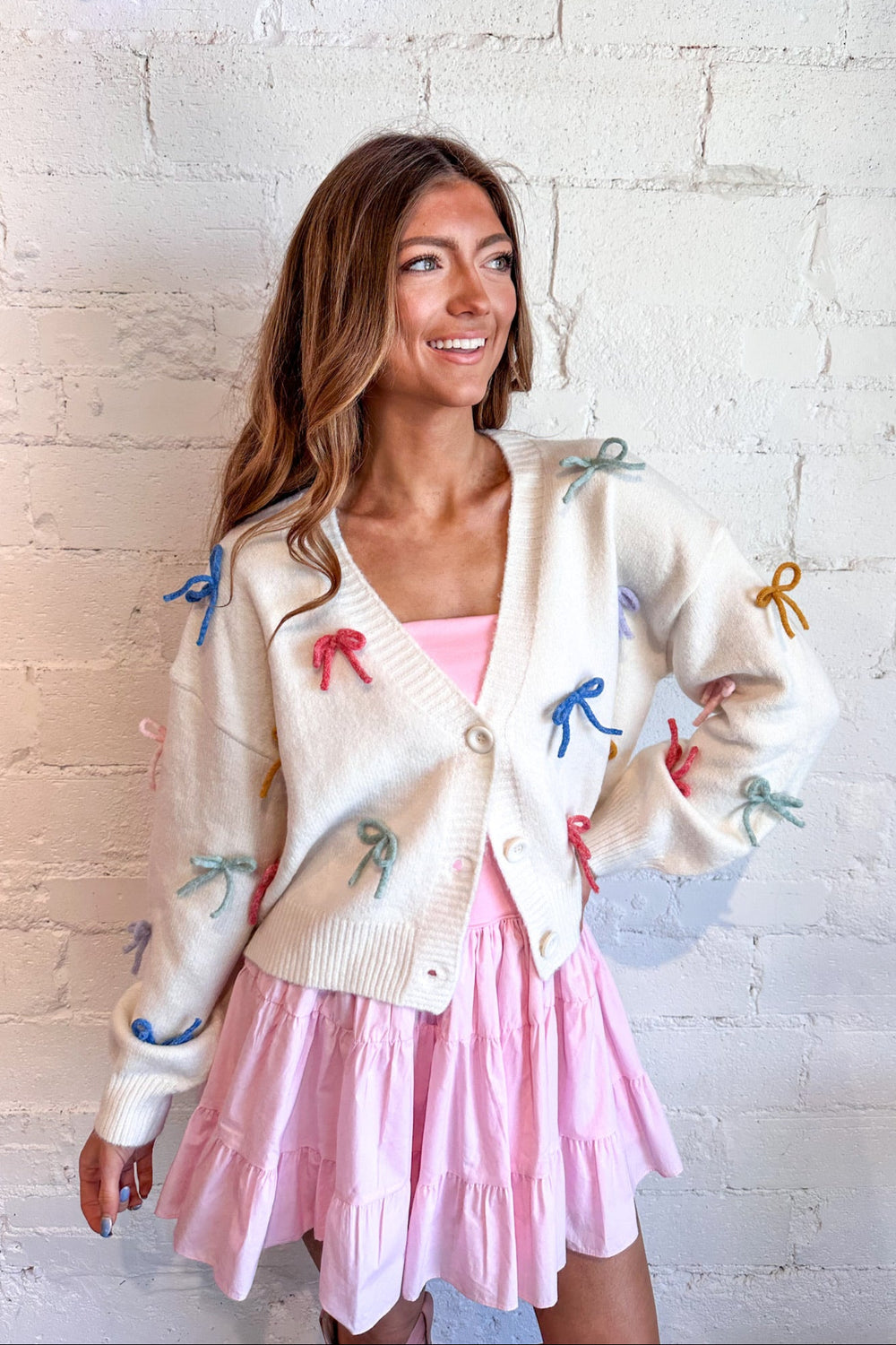 Bow Beauty Cardigan, Cardigan, Adeline Boutique, Dallas Boutique, Boutiques