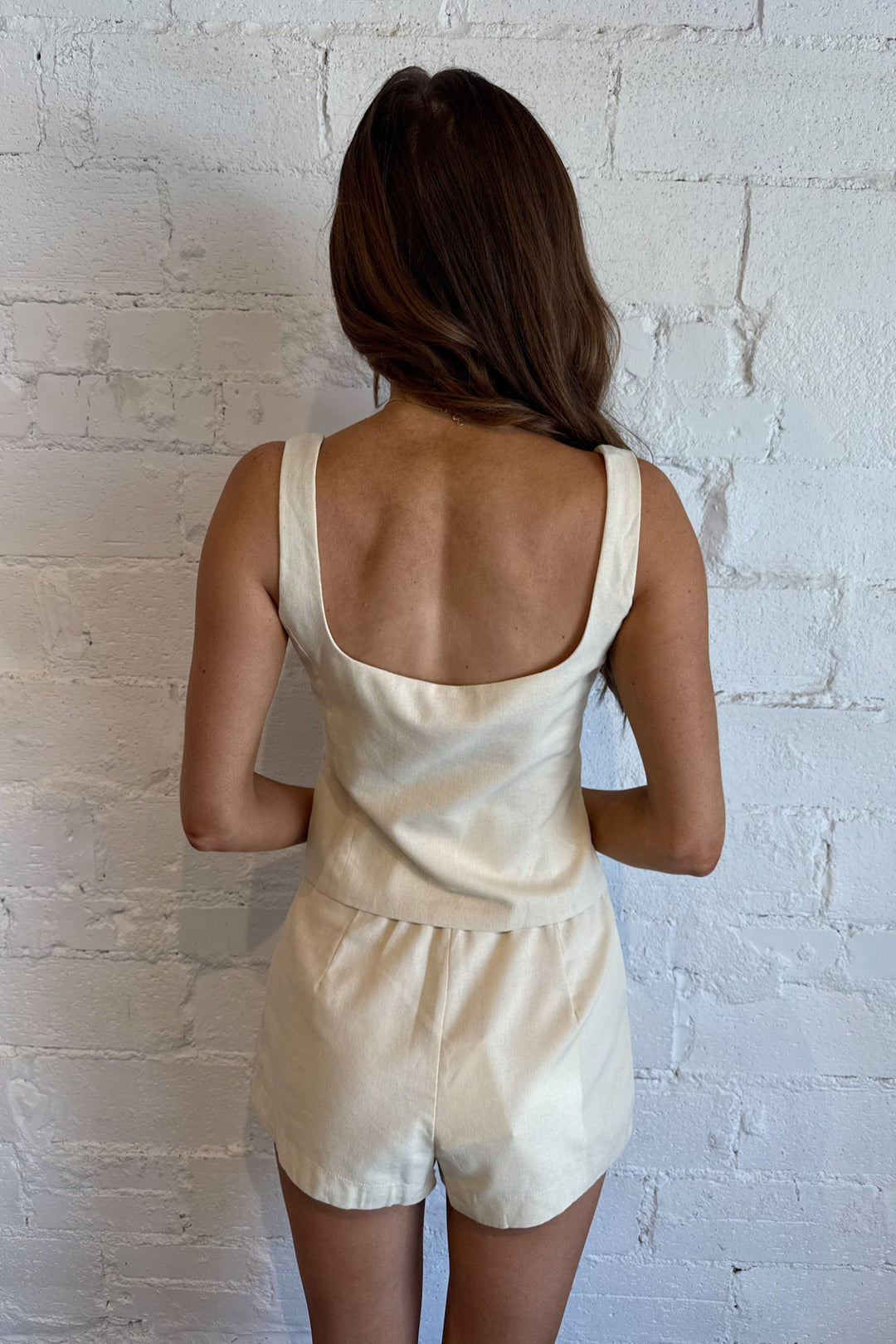 Brice Vest, Vest, Tops, Two Piece Set, Matching Set, Adeline Boutique, Dallas Boutique, Boutique Clothing Linen Set