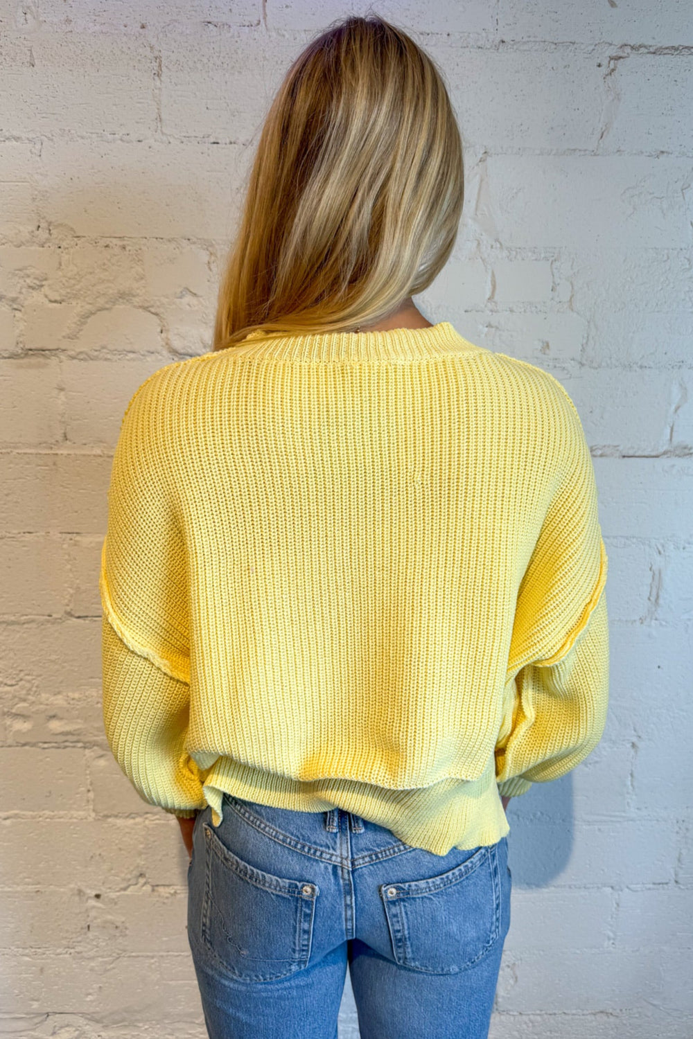 Butter Yellow Pullover Sweater, Sweater, Cropped Sweater, Fall and Winter Styles, Adeline Boutique, Dallas Boutiques, Tops