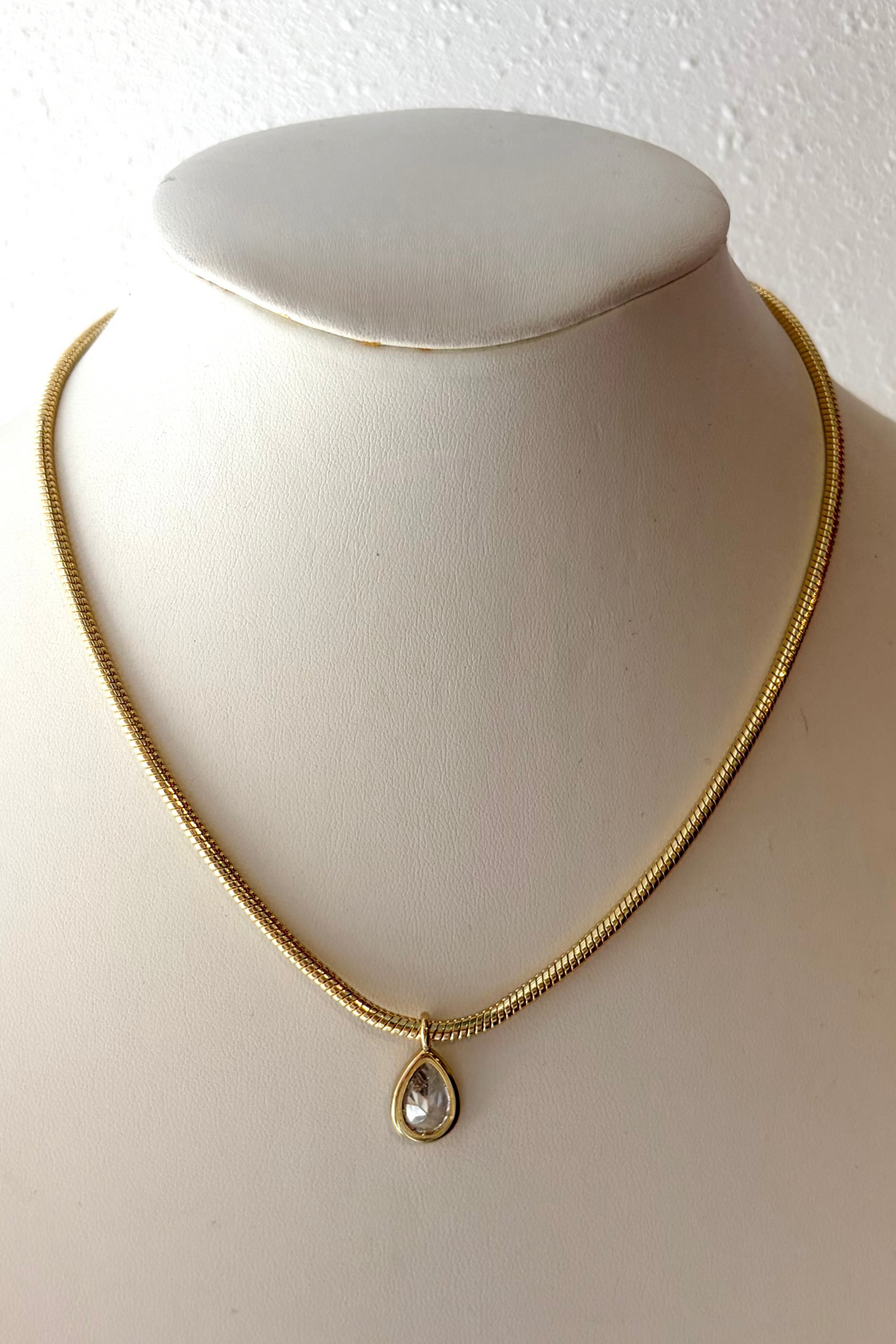 CZ Teardrop Necklace, adeline boutique, dallas boutique, boutique