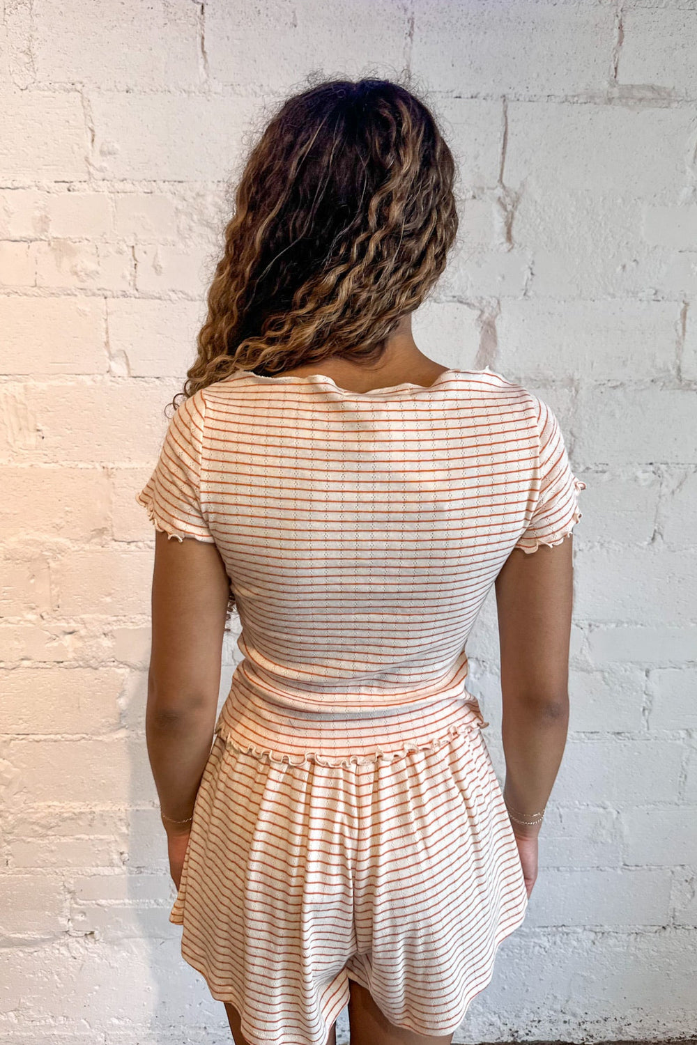 Camillie Striped Pointelle Boatneck Tee, Adeline Boutique, Matching Set, Two Piece Set, Dallas Boutique, Boutiques, Lounge Set