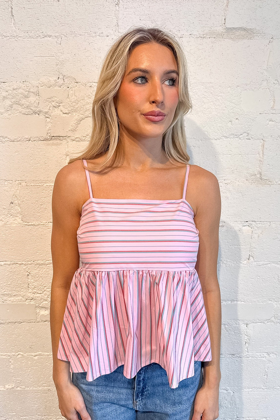 Candyland Striped Top, Striped Tank Top, Summer Tanks, Spring and Summer Tops, Adeline Boutique, Dallas Boutique, Vacation Styles, Easter Styles, Tops