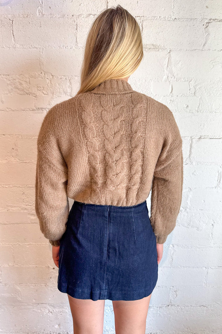 Caramel Cloud Sweater, Sweaters, Cropped Sweater, Cardigan, Fall Outfits, Adeline Boutique, Dallas Boutique, Knit Sweater