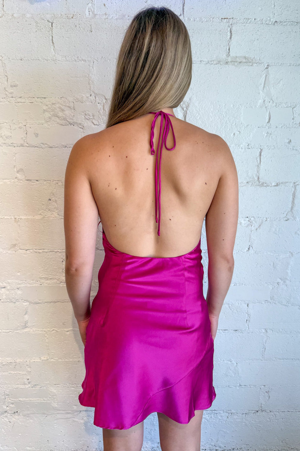 Carmen Satin Halter Dress, Halter Dress, Going Out Dress, Satin Dress, Boutique Dresses, Adeline Boutique, Dallas Boutique