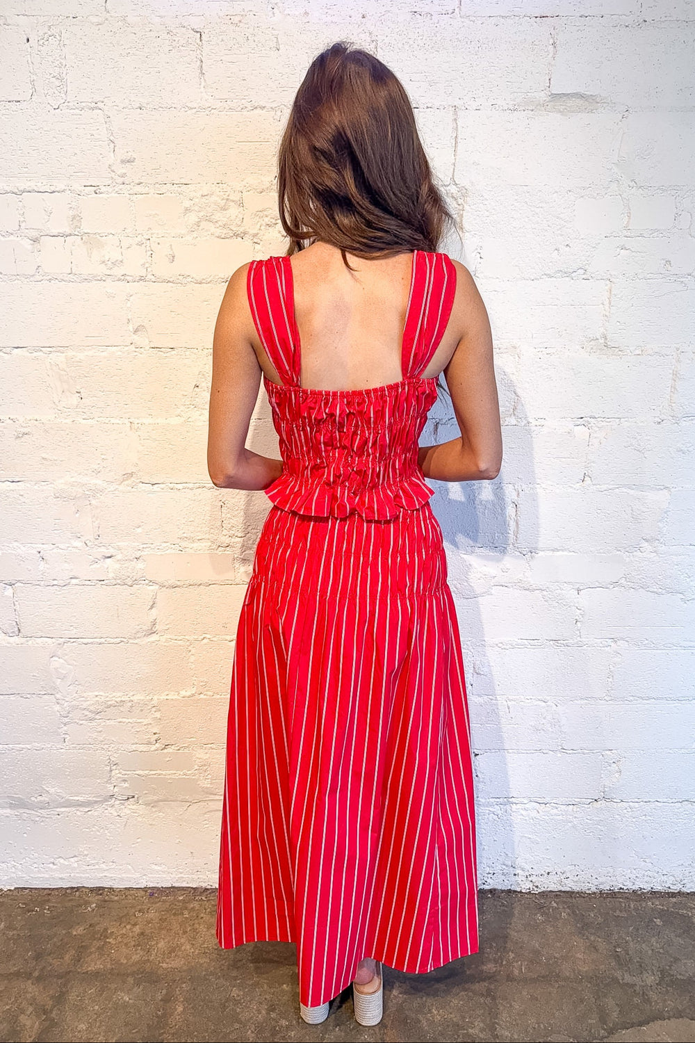 Celeste Striped Midi Skirt, Midi Skirt, striped Midi Skirt, Sets, Matching Sets, Adeline Boutique, Dallas Boutique, Boutique Sets, Vacation Styles