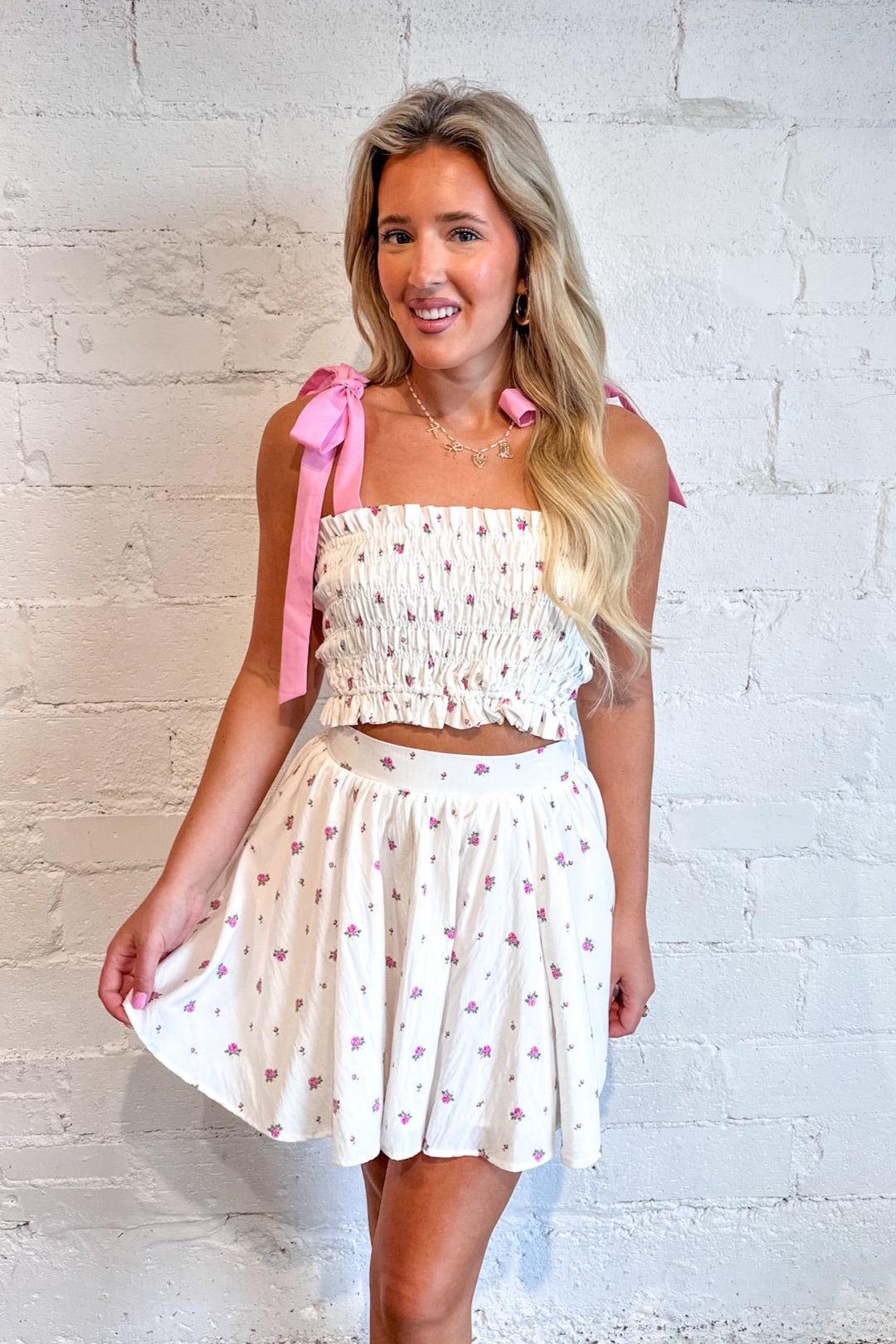 Charm Knot Skirt, Two Piece Set, Adeline Boutique, Matching Set, Mini Skirt, Boutiques, Dallas Boutique