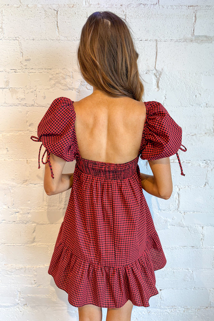 Check It Out Dress, Babydoll Dress, Dresses, Checkered Dress, Plaid Babydoll Dress, Adeline Boutique, Dallas Boutique, Boutiques