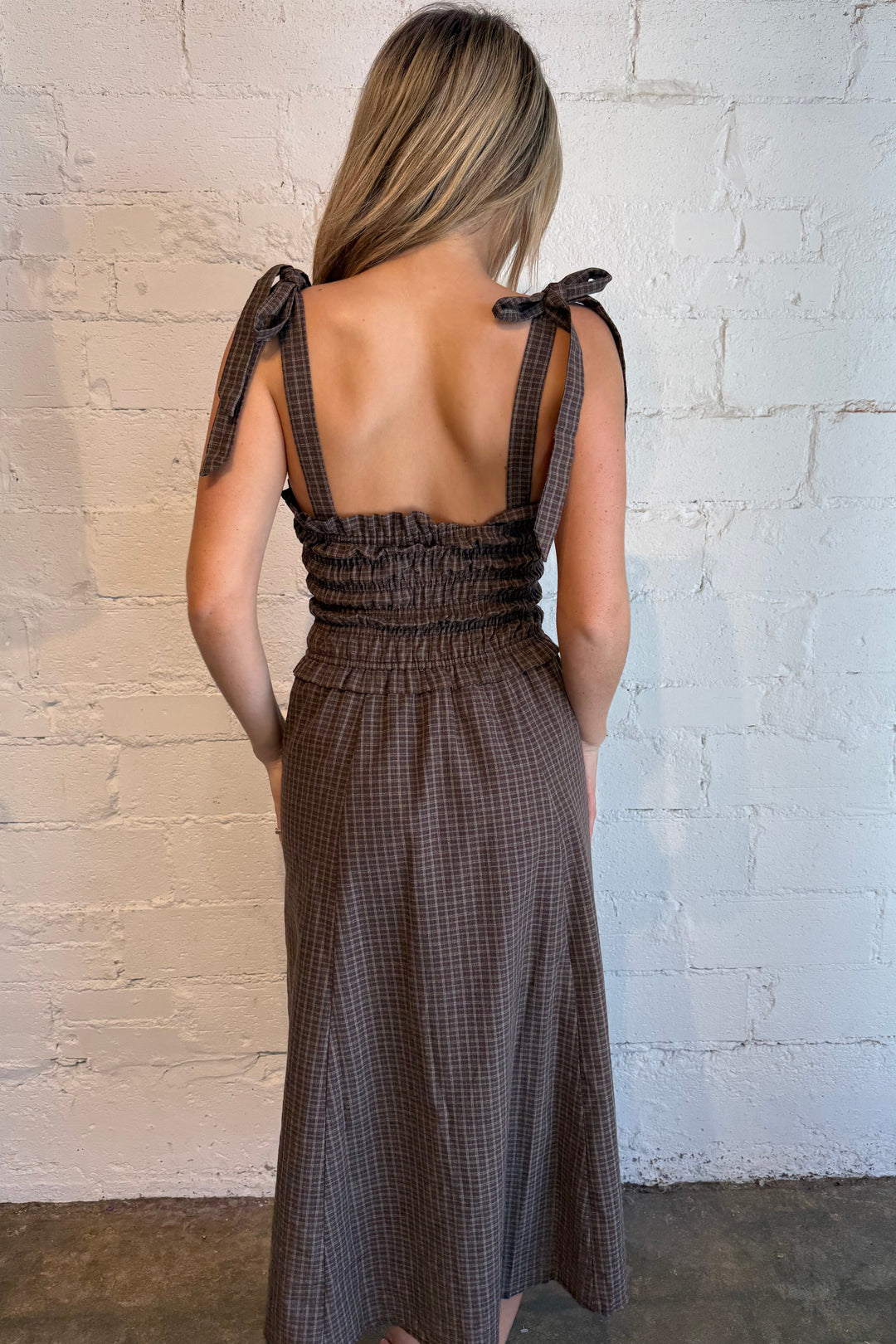 plaid midi dress, checkered dress, plaid dress, fall dress 