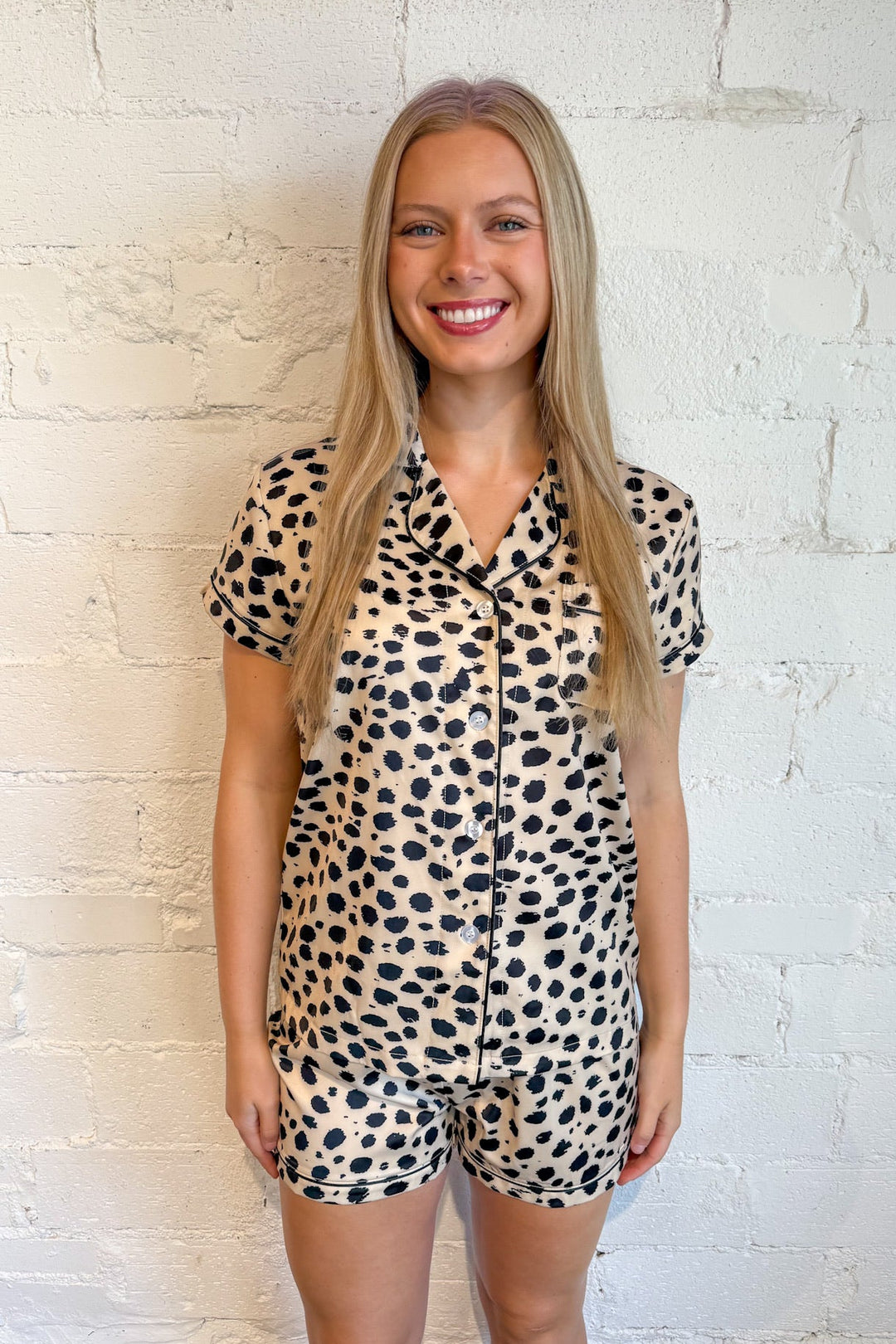 Cheetah Girl Pajama Shorts, Pajama Shorts, Pajama Set, Loungewear, Animal Print Pajamas, Adeline Boutique, Dallas Boutique, Women's Clothing Boutique