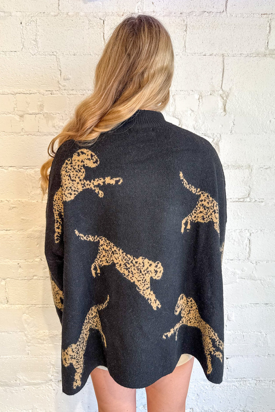 Cheetah Print Mock Neck Sweater, Animal Print, Sweaters, Oversized Sweater, Knit Sweater, Adeline Boutique, Dallas Boutique, Winter Styles, Women's Clothing Boutique
