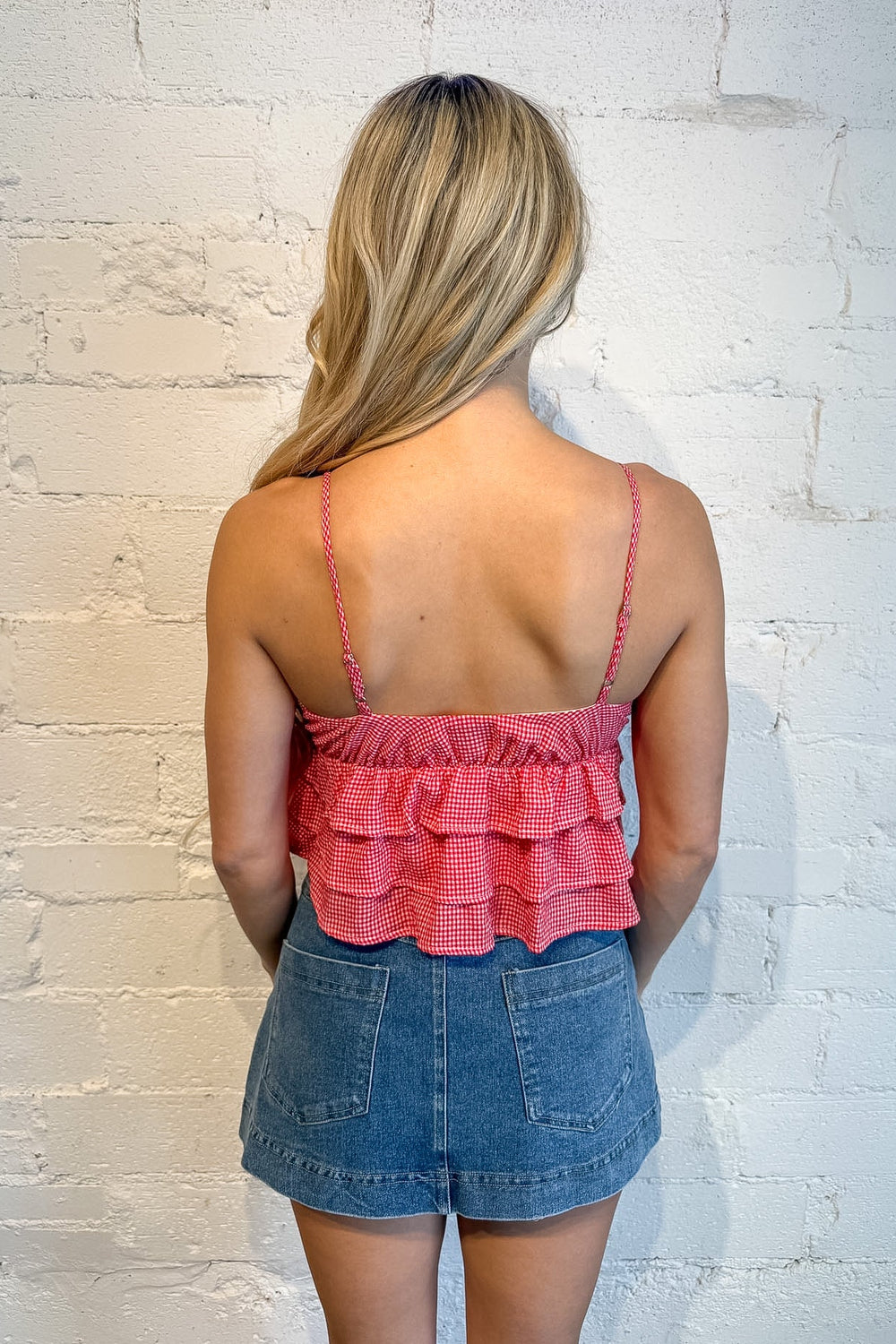 Cherry Picnic Top, Gingham Tank Top, Tank Top, Summer Styles, Summer Tops, Adeline Boutique, Dallas Boutique, Rodeo Outfit, Country Concert Outfit
