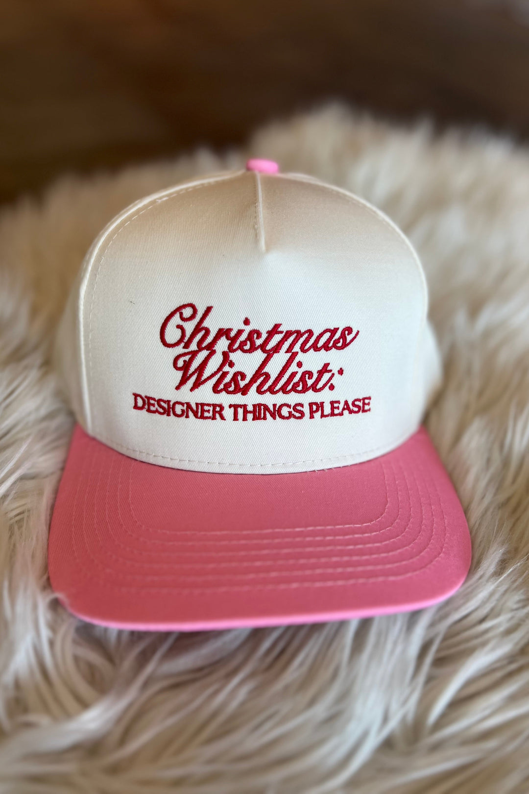 Christmas Wishlist Trucker Hat, Trucker Hat, Hats, Adeline Boutique, Dallas Boutique, Accessories, Christmas Hats