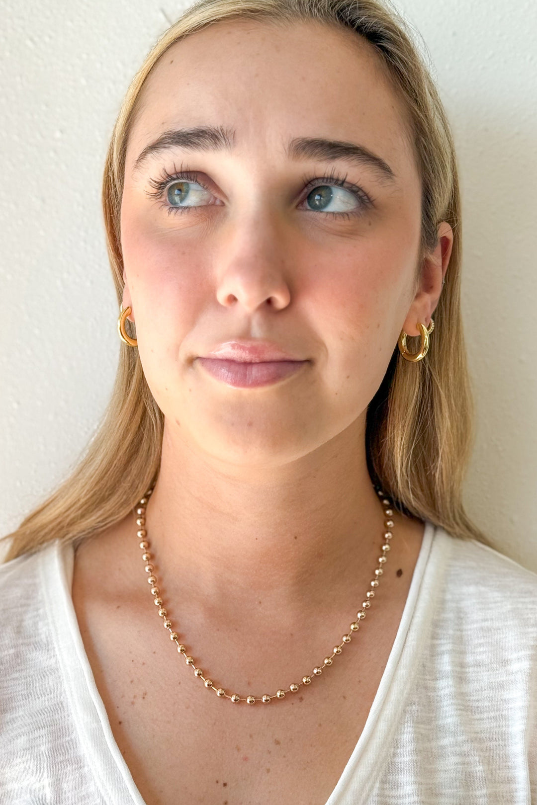 Classic Gold Ball Necklace, Chain Necklace, Jewelry, Accessories, Adeline Boutique, Boutique Jewelry 