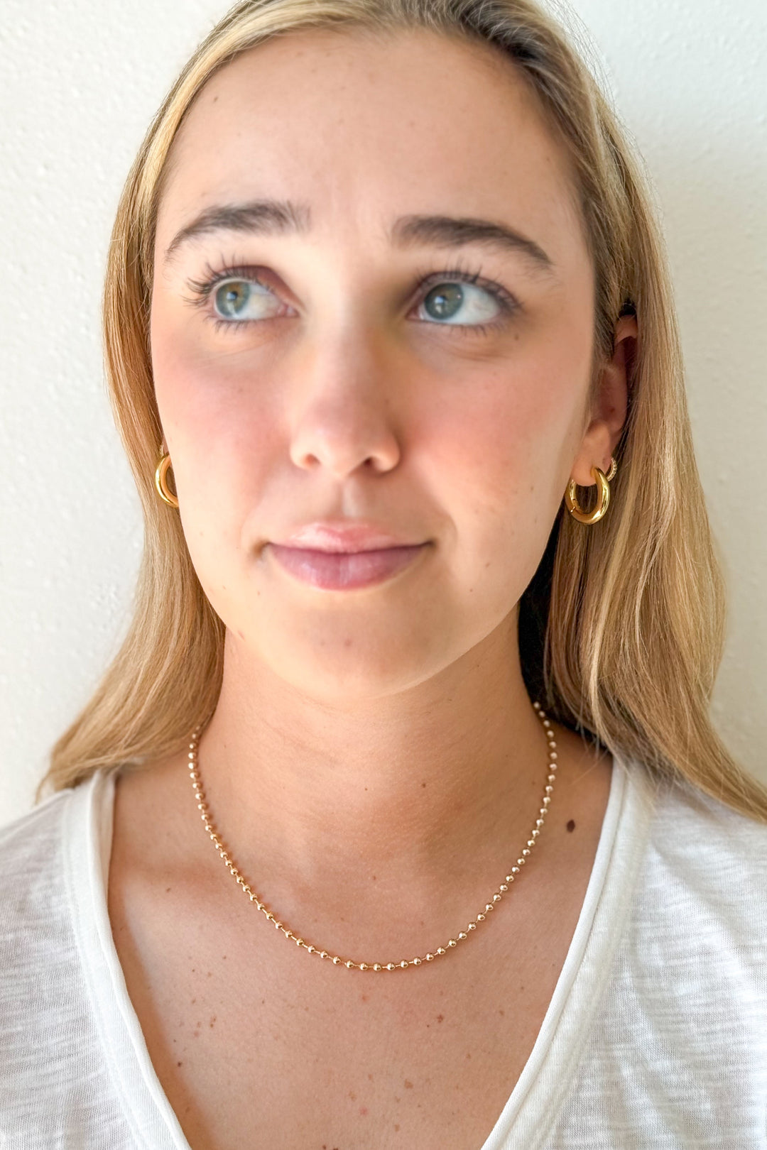 Classic Mini Gold Ball Necklace, Gold Chain Necklace, Necklace, Adeline Boutique, Dallas Boutique, Accessories 