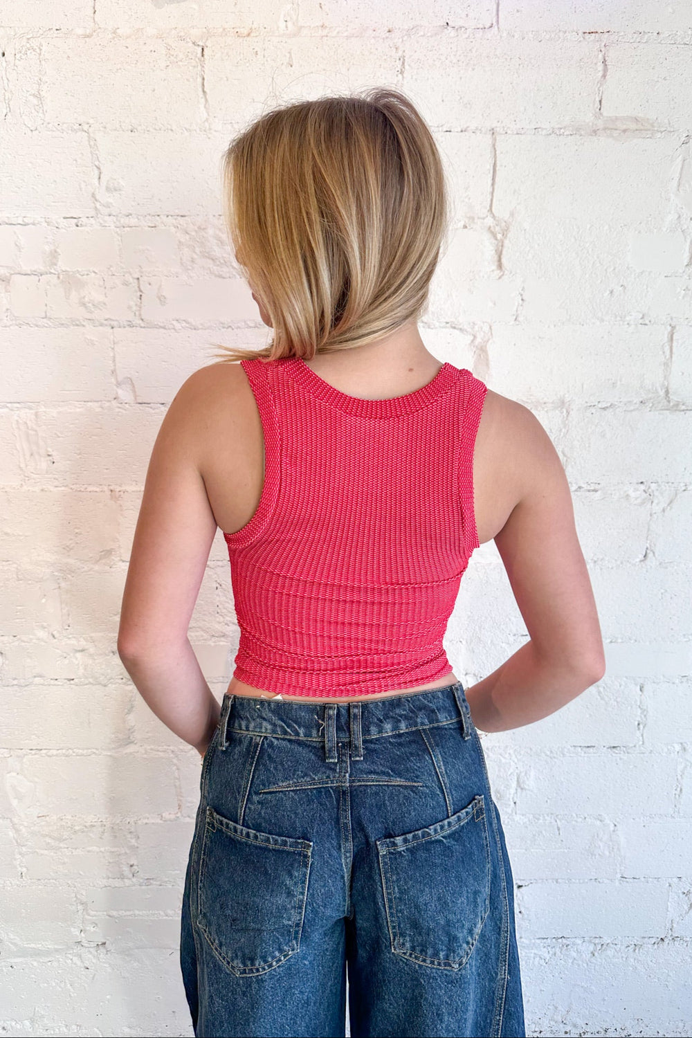 Clean Slate Tank, Red Tank Top, Tops, Basic Tank, Adeline Boutique, Boutique Clothing 