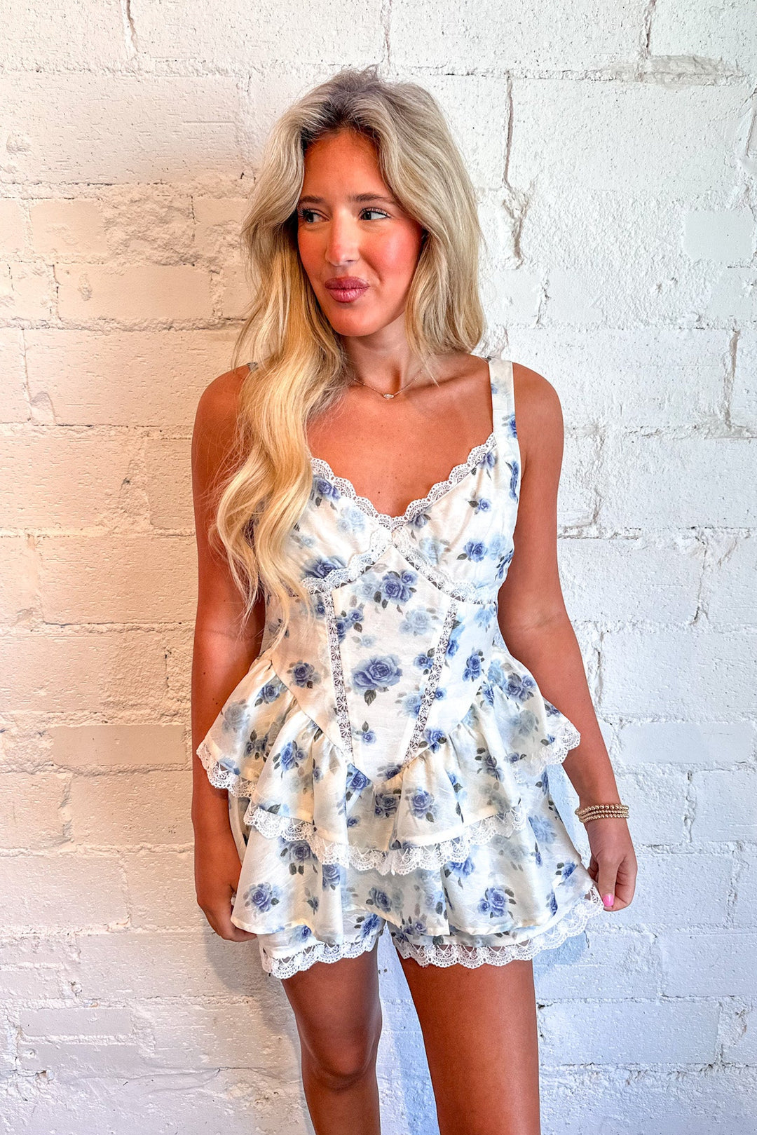 Coastal Garden Romper, Romper, Summer Romper, Adeline Boutique, Dallas Boutique, Boutique Dresses and Rompers, Floral Dress