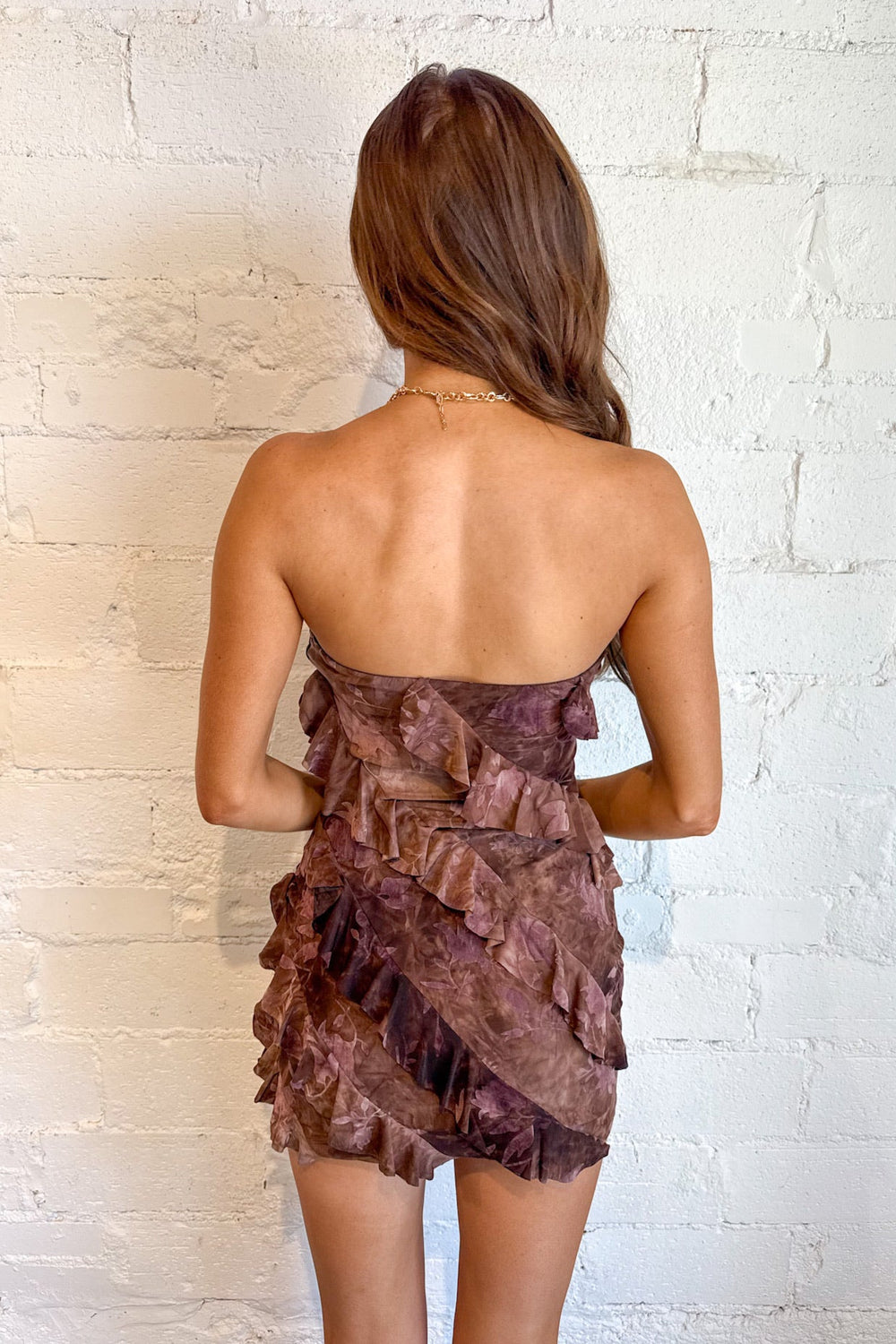 Cocoa Crush Ruffle Mini Dress, Mini Dress, Homecoming Dress, Hoco Dresses,Going Out Dress, Mini Ruffle Dress, Adeline Boutique, Dallas Boutique