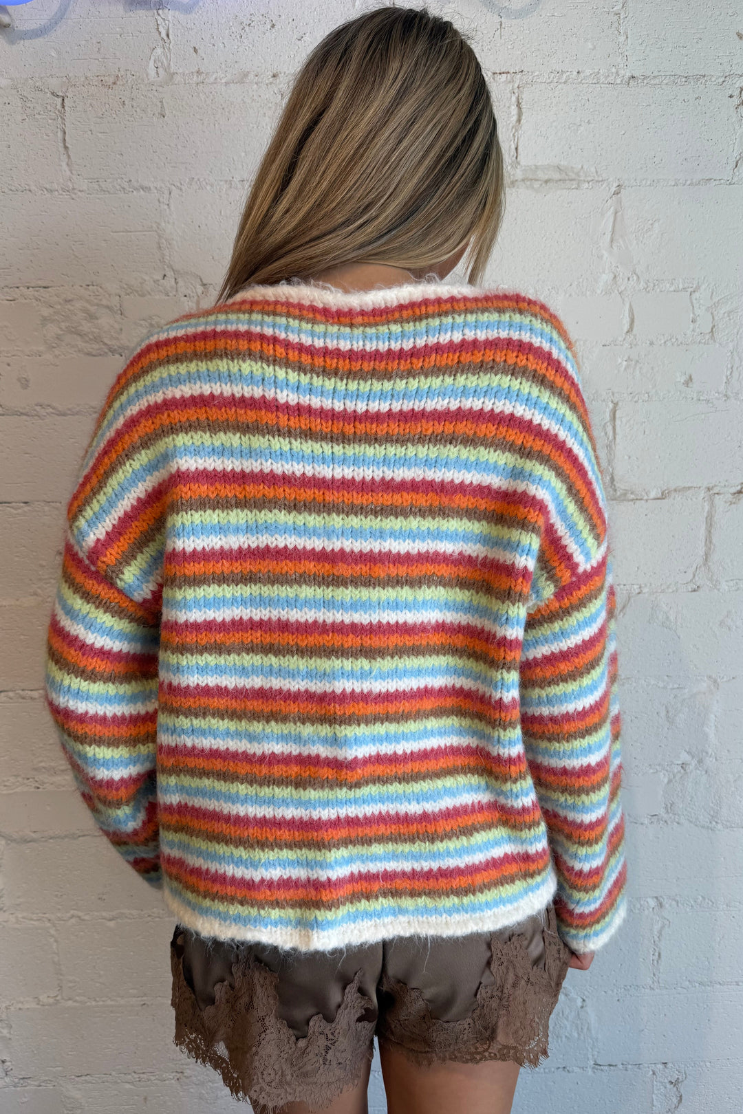 sweater, multi color sweater, fall sweater, fall bright sweater, cute fall sweater, bright colored fall sweater