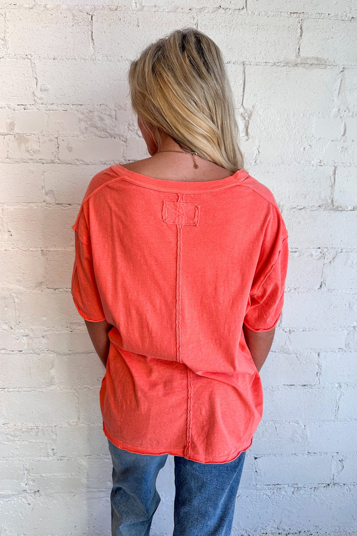 Free People Nina Tee V, Vneck, Pullover Tee, Adeline Boutique, Tops, Basic Tee