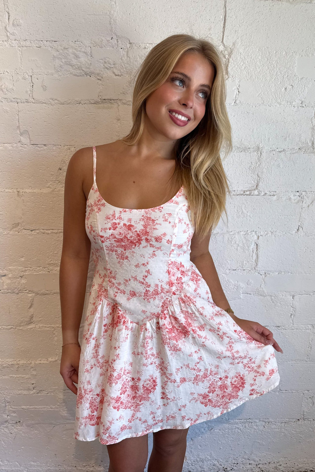 Coral Sensation Tie Back Mini Dress, Dresses, Adeline Boutique, Dallas Boutique, Boutique Clothing, Rush Dresses, Sorority Recruitment Dresses