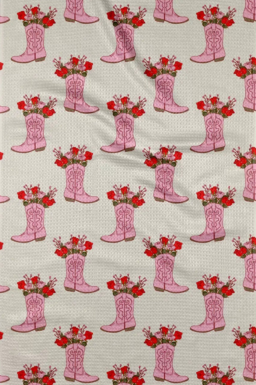 Cowgirl Boots Tea Towel, Accessories, Gift Ideas, Adeline Boutique, Towels