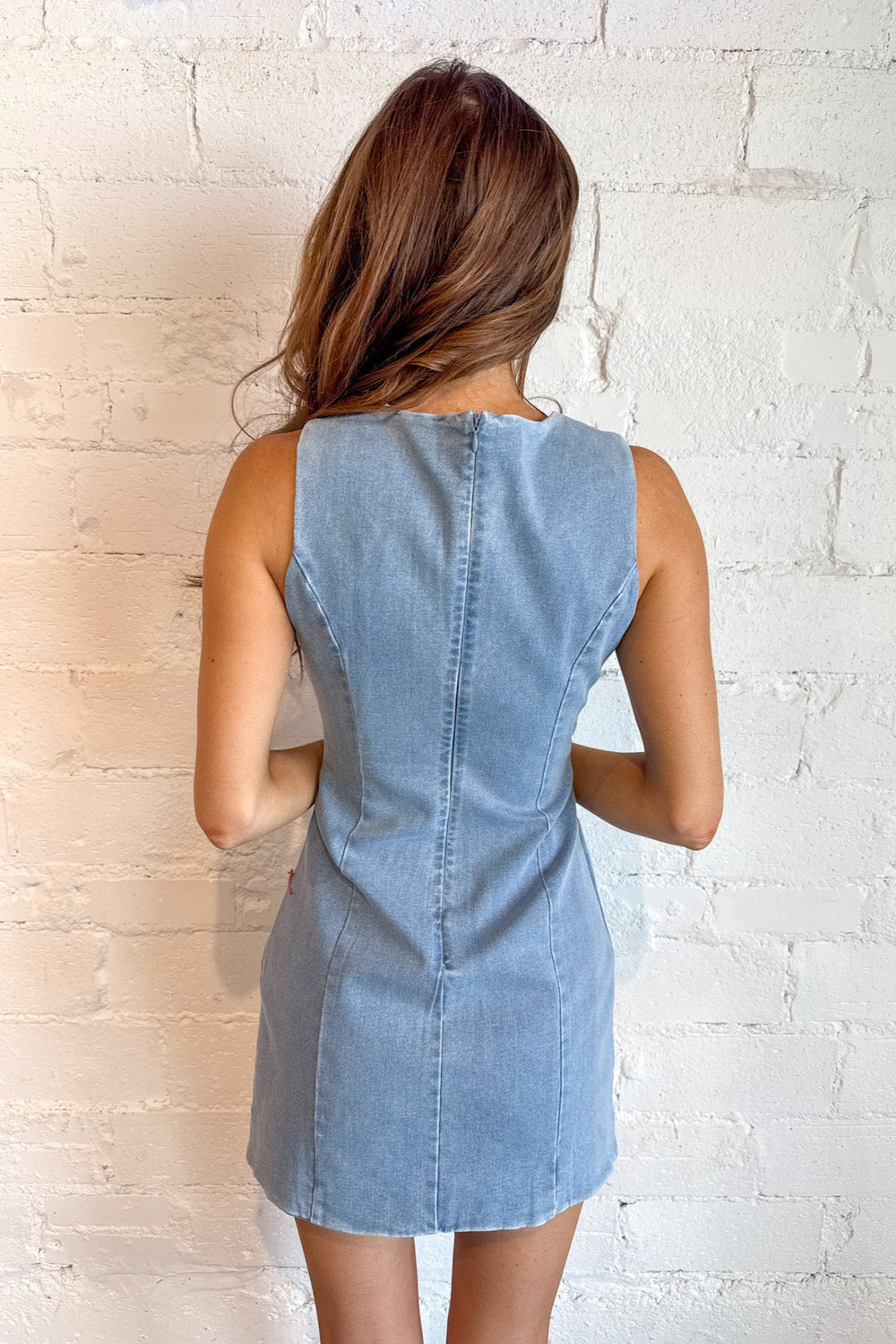 Cowgirl Cool Mini Dress, Denim Dress, Country Concert Outfit, Game Day Outfit, Rodeo Outfit, Denim Dress, Adeline Boutique, Dallas Boutique, Boutique Shopping