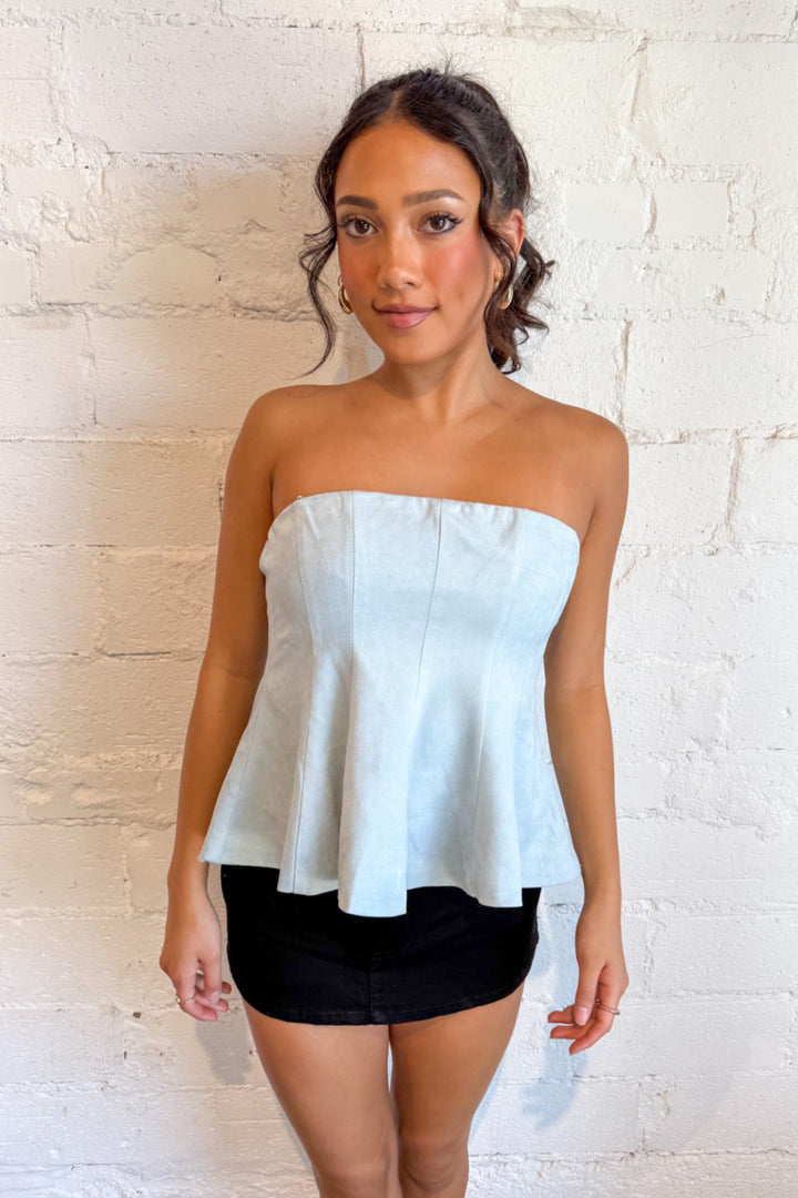 Cozy Suede Tube Top, Tops, Tube Tops, Fall Tops, Suede Top, Game Day Outfits, Adeline Boutique, Dallas Boutique, Boutique Clothing 