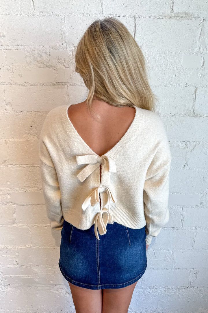 Back To Bow Top, Bow Top, Sweaters, Knit Sweater, Adeline Boutique, Dallas Boutique