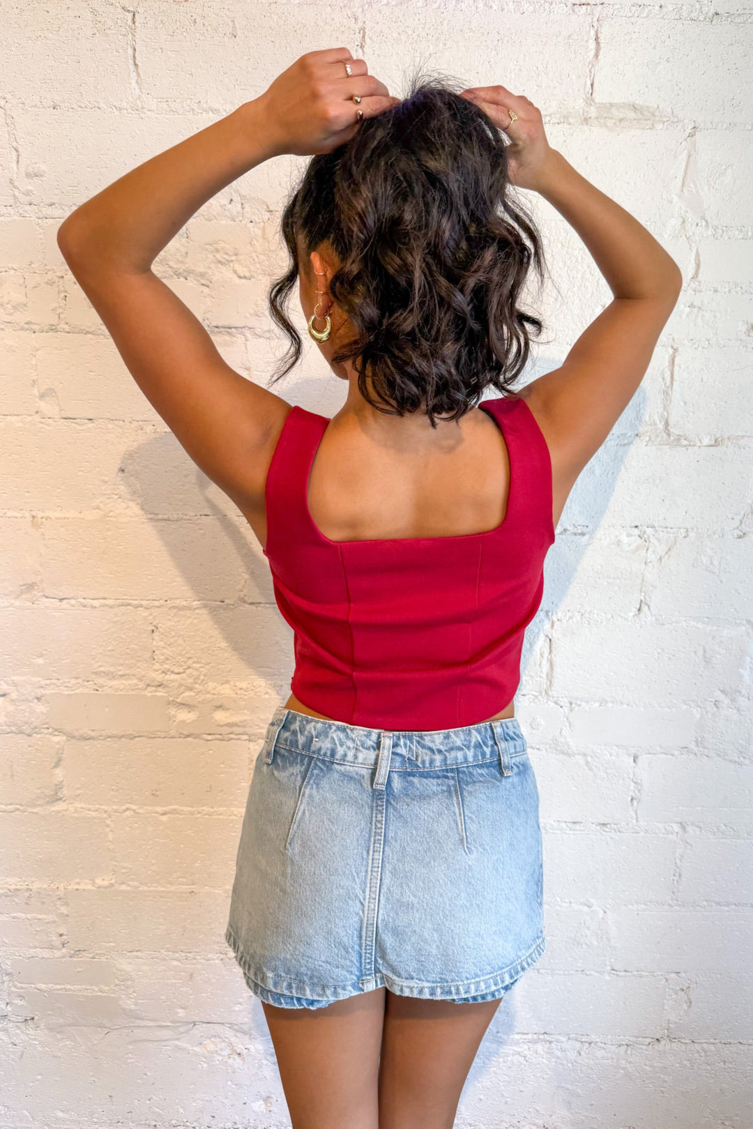 Isabella Square Neck Top, Crop Tops, Game Day Tops, Adeline Boutique, Dallas Boutique, Going Out Tops, Boutique Clothing 