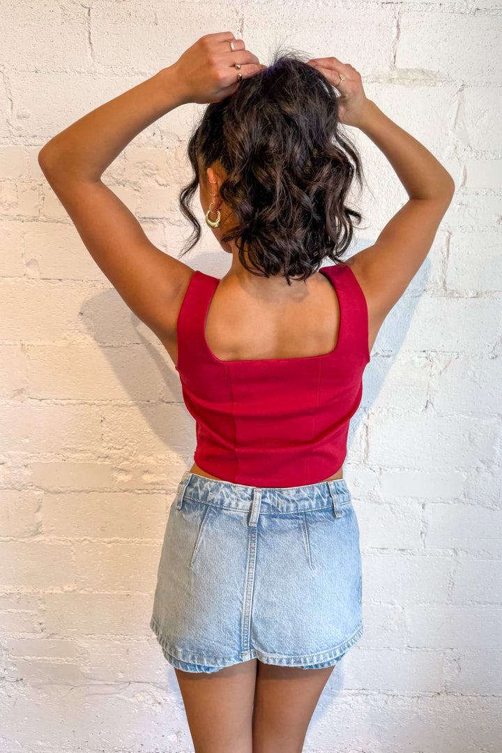 Isabella Square Neck Top, Crop Tops, Game Day Tops, Adeline Boutique, Dallas Boutique, Going Out Tops, Boutique Clothing 