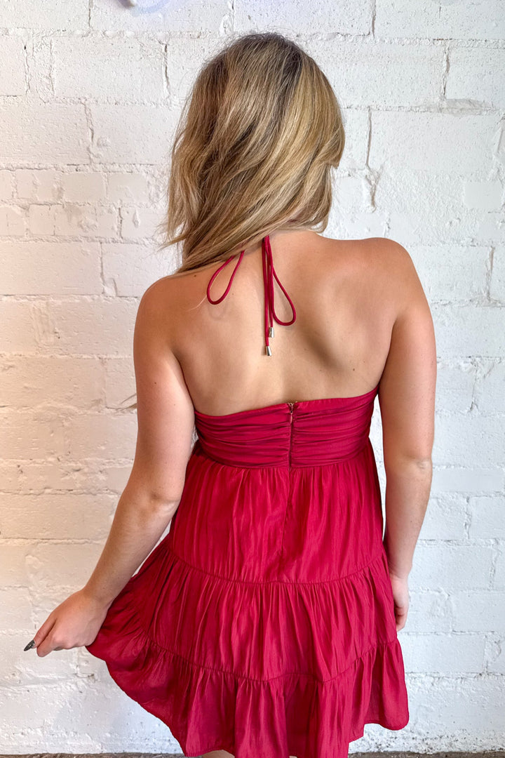 Izzy Halter Mini Dress, Halter Dress, Summer Dresses, Summer Styles, Adeline Boutique, Dallas Boutique, Boutique Dresses, Vacation Styles