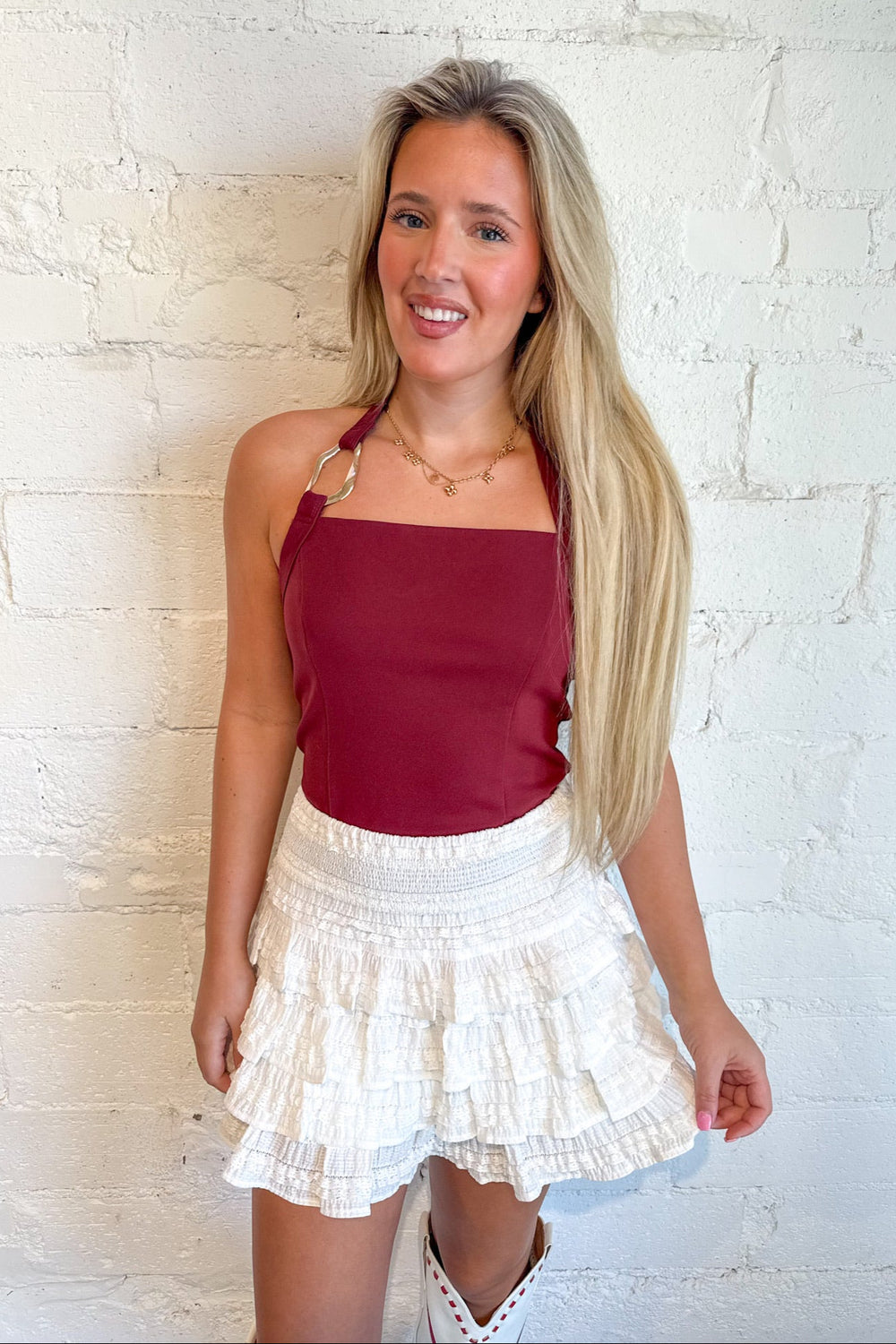 Meadow Top, Halter Top, Tops, Adeline Boutique, Fall Styles, Game Day Outfit, Dallas Boutique, Texas Boutique