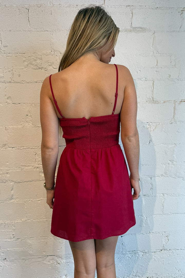 crimson dress, crimson gameday dress, game day dress, crimson dress, women's crimson dress, women's red gameday dress 