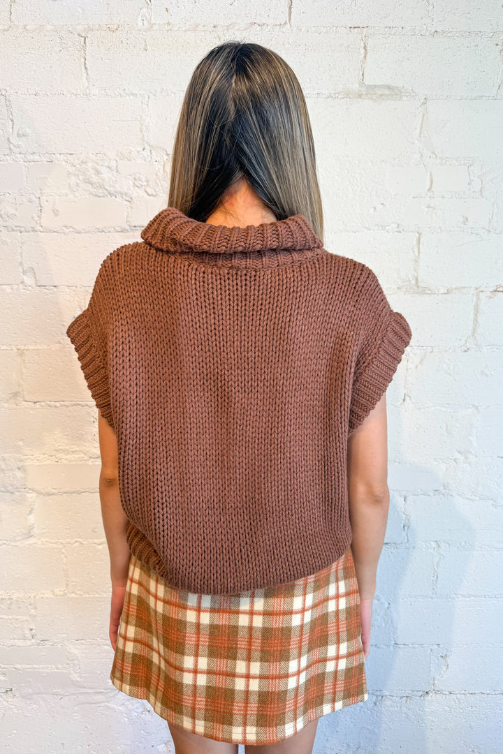 brown sweater, brown cropped sweater, fall sweater