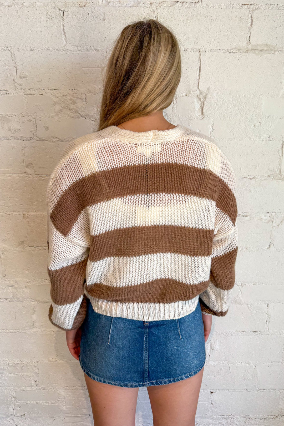 Cropped Striped Cardi, Cropped Sweater, Cardigan, Knit Sweater, Tops, Adeline Boutique, Dallas Boutique, Women's Clothing Boutique