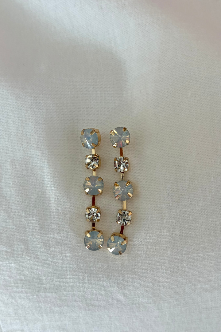 Crystal Chain Earrings, adeline boutique, dallas boutique, boutique