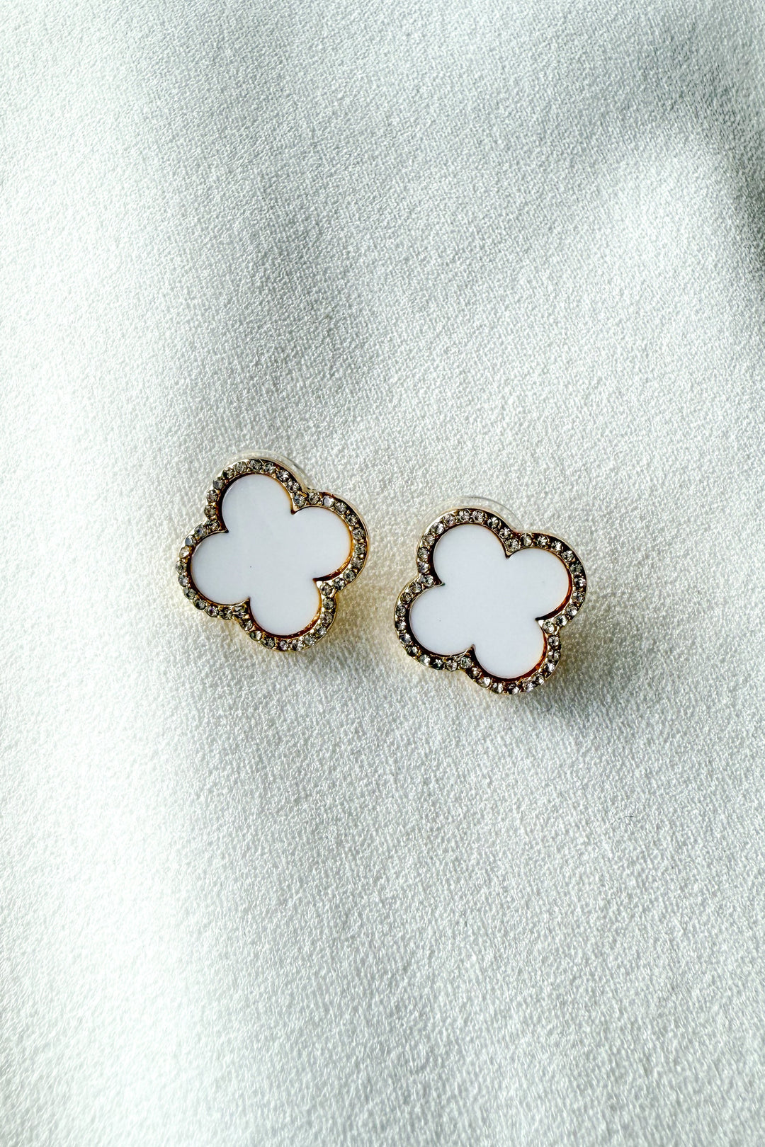Crystal and Clover Earring, Clover Earrings, Earrings, Jewelry, Adeline Boutique, Dallas Boutique, Boutique Jewelry