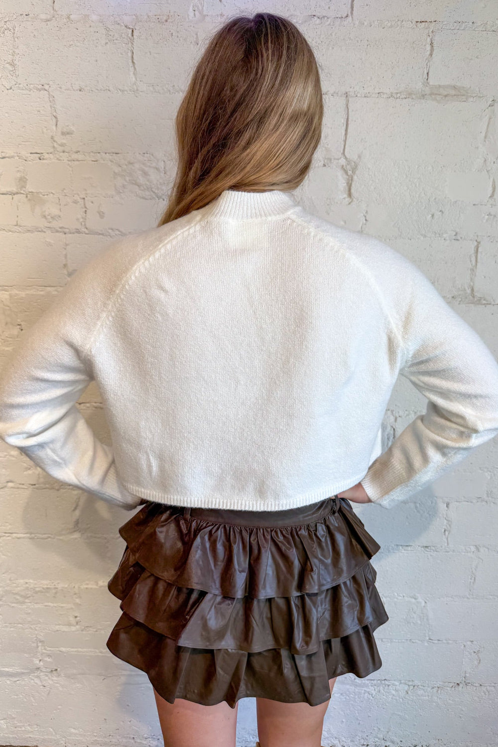 Cuddle Bear Sweater, Bear Sweater, Sweaters, Cropped Sweater, Knit Top, Adeline Boutique, Fall Styles, Holiday Styles, Dallas Boutique, Mock Neck Sweater