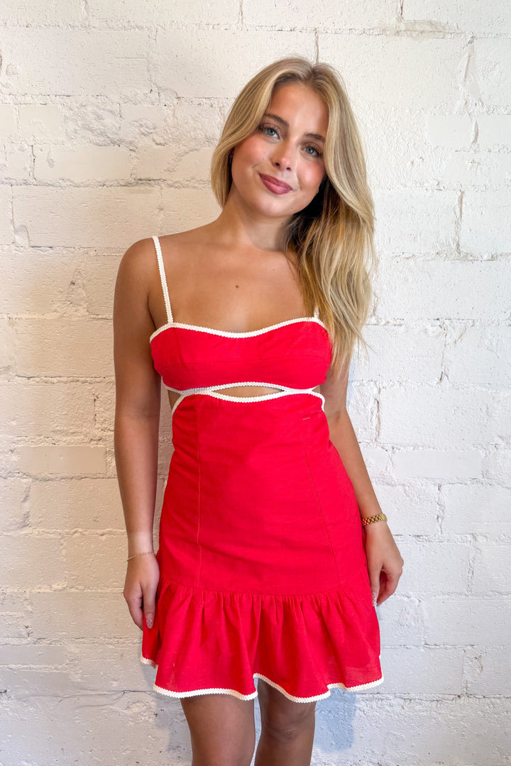 Cutie Curve Dress, Game Day Outfit, Adeline Boutique, Dallas Boutique, Boutique Dresses
