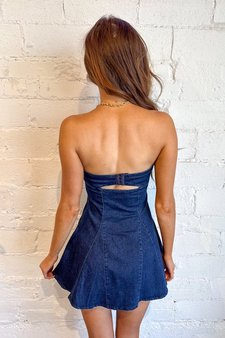 Denim Dream Mini Tube Dress, Denim Dress, Country Concert Outfit, Rodeo Outfit, Adeline Boutique, Dallas Boutique, Boutique Dresses, Game Day Outfit, Denim