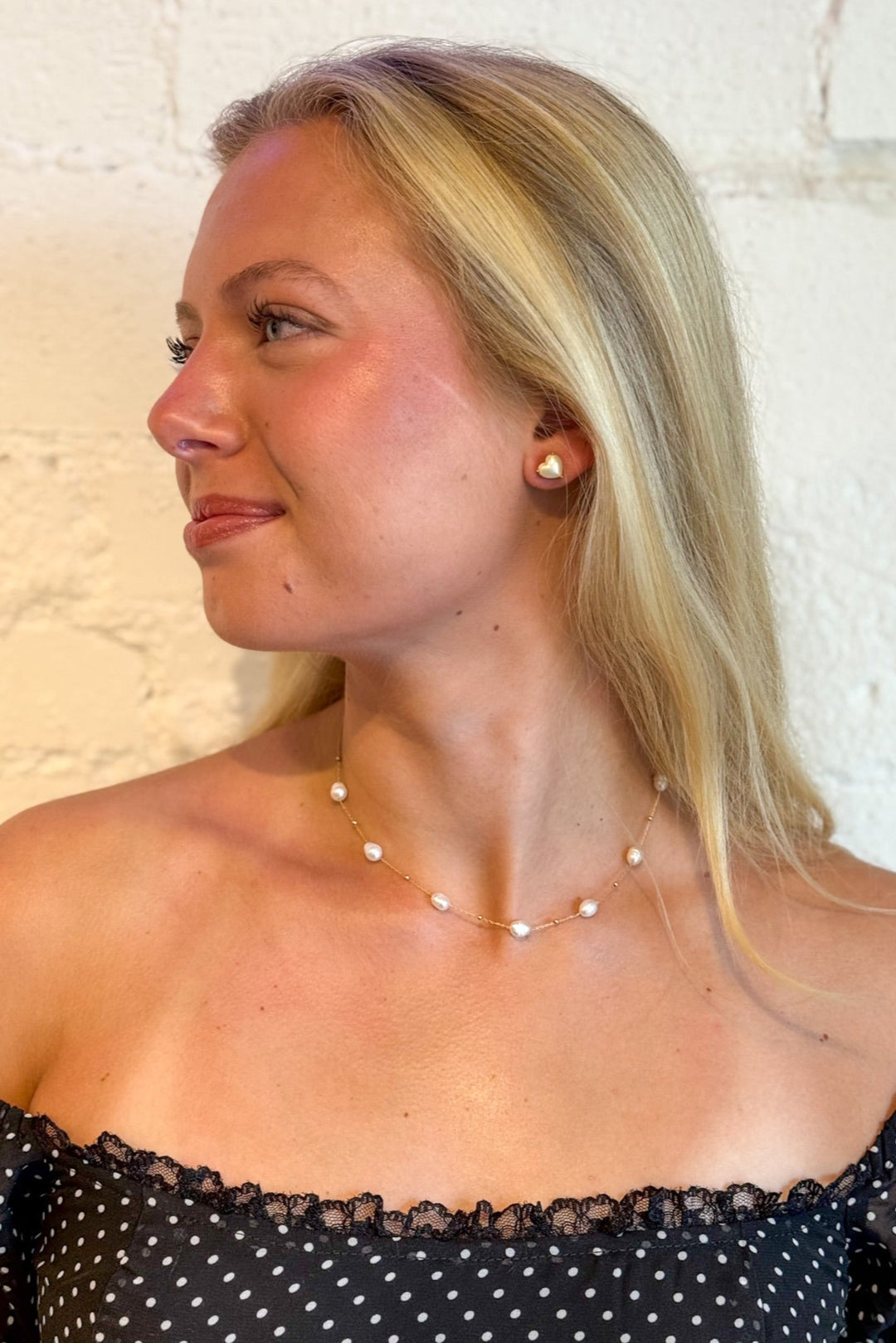 Delicate Pearl Strand Necklace, Necklace, Pearl Necklace, Jewelry, Accessories, Adeline Boutique