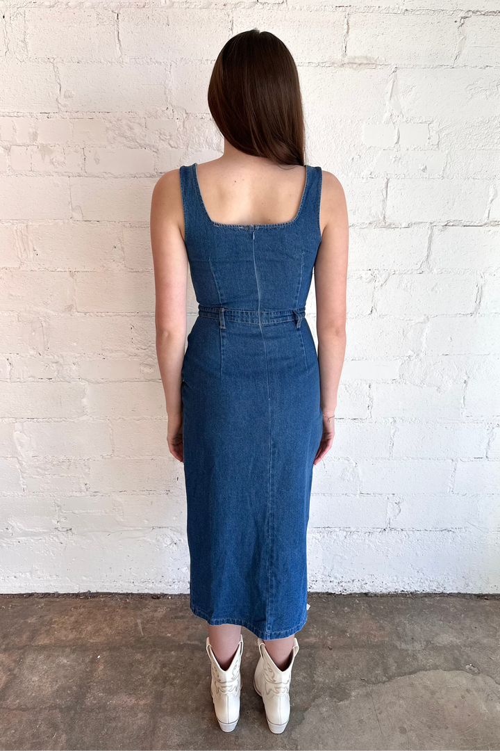 Denim Midi Dress, Midi Dress, Denim, Rodeo Dress, Adeline Boutique, Dresses