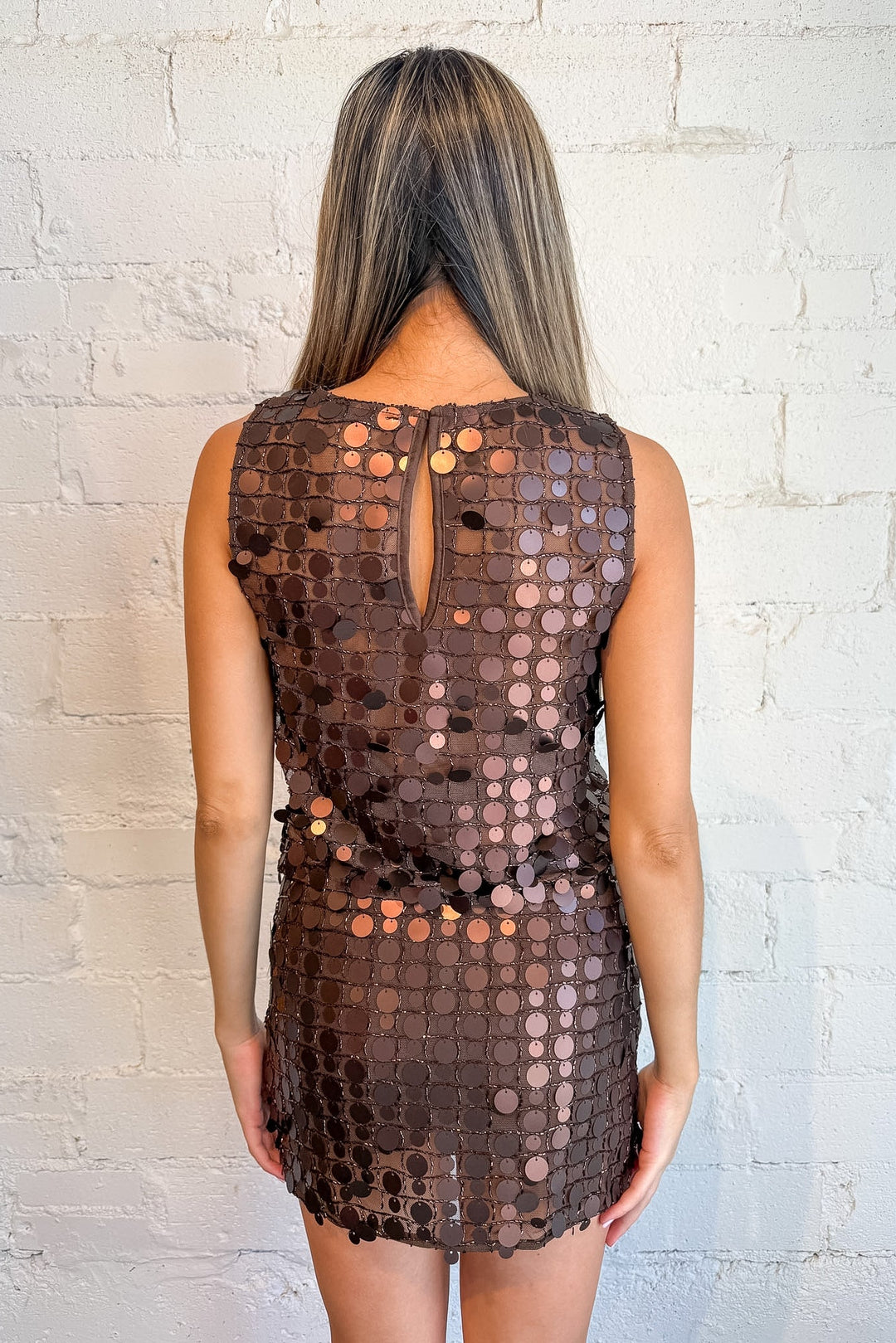 Disco Darling Top Brown, sparkle set, brown glitter top