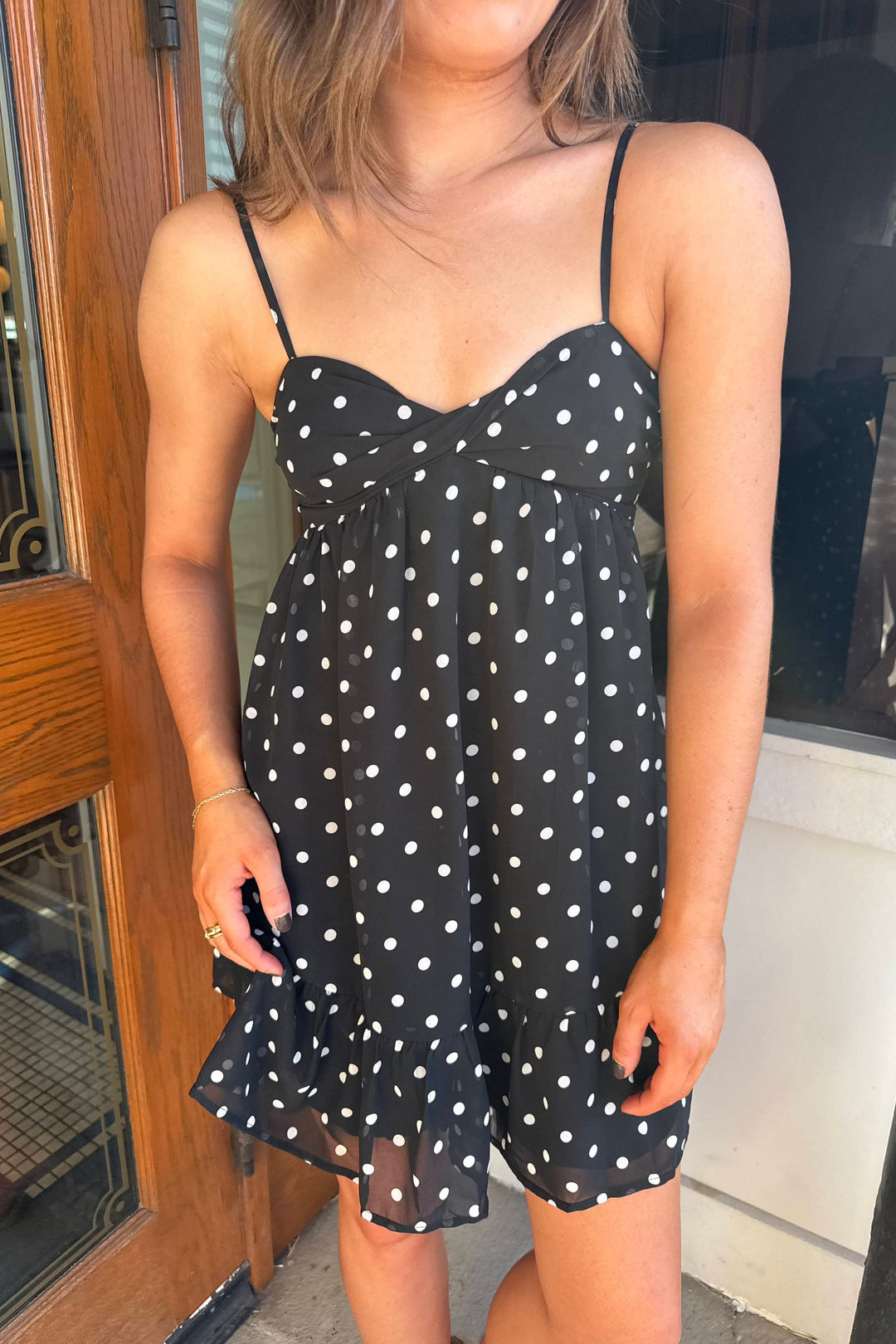 Dot Darling Mini Dress, Mini Dress, Polka Dot Dress, Boutique Dresses, Women's Fashion, Women's Clothing Boutique, Adeline Boutique, Dallas Boutique