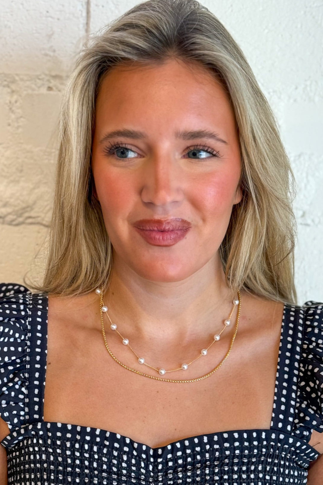 Double Pearl Strand Necklace, Pearl Necklace, Necklace, Jewelry, Adeline Boutique, Dallas Boutique, Boutique Jewelry, Gift Idea